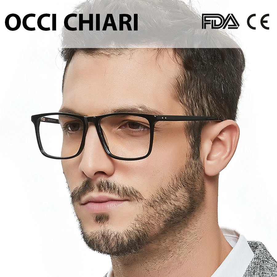 OCCI CHIARI, мужские очки, оправа, оптическая,, мужские, прозрачные линзы, по рецепту, анти-синий светильник, ацетат, очки, очки, W-COLOPI