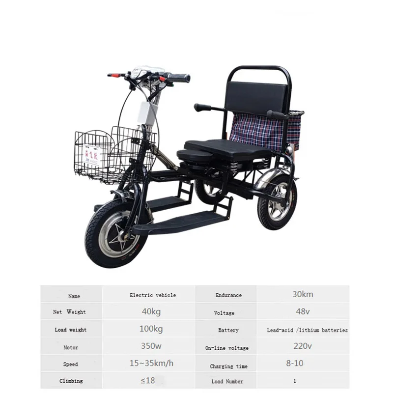 

Electric Trike Scooter Foldable Lithium Protable Mobility Three Wheel Citycoco Motorcycle for Elderly Disabled Tricycle Scooter