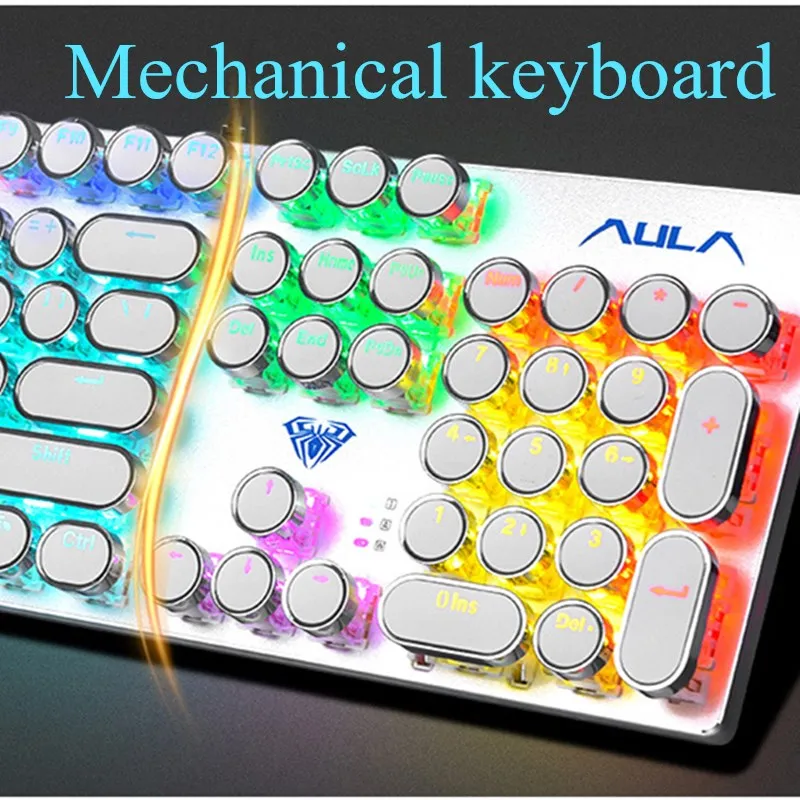 

Gaming Accessories Gaming Keyboard Mechanical Keyboard and Mouse Wired Keyboard Backlight Keyboard Green Shaft Black Shaft