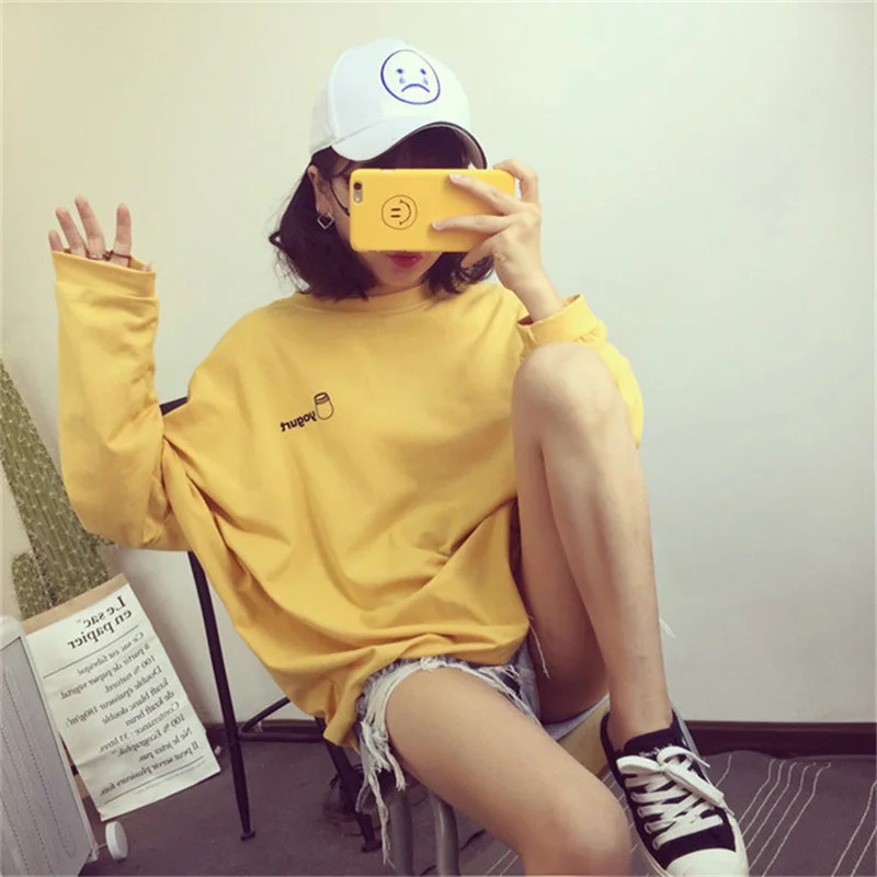 С рукавами летучая мышь Футболки с О образным вырезом больших размеров корейский