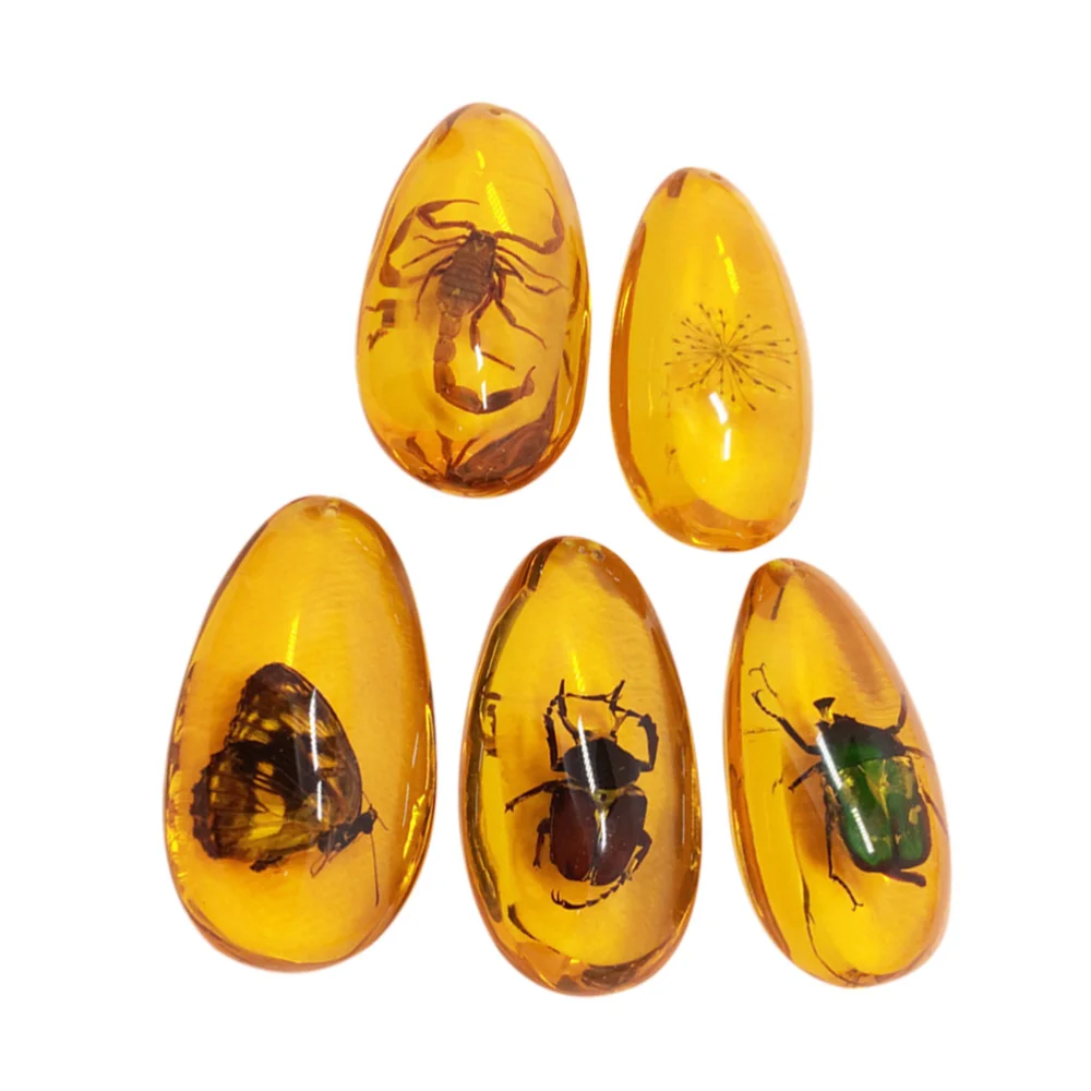Кристалл янтарный окаменелости с насекомыми внутри камни образцы домашнего