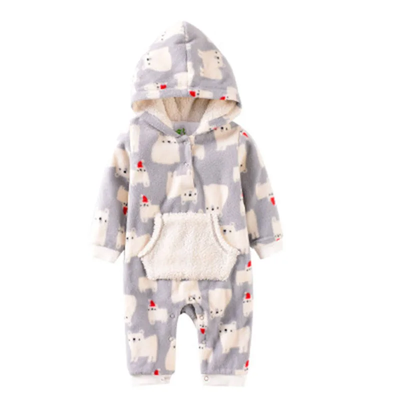 Детская одежда зима 2019 флисовые комбинезоны для детей теплый комбинезон