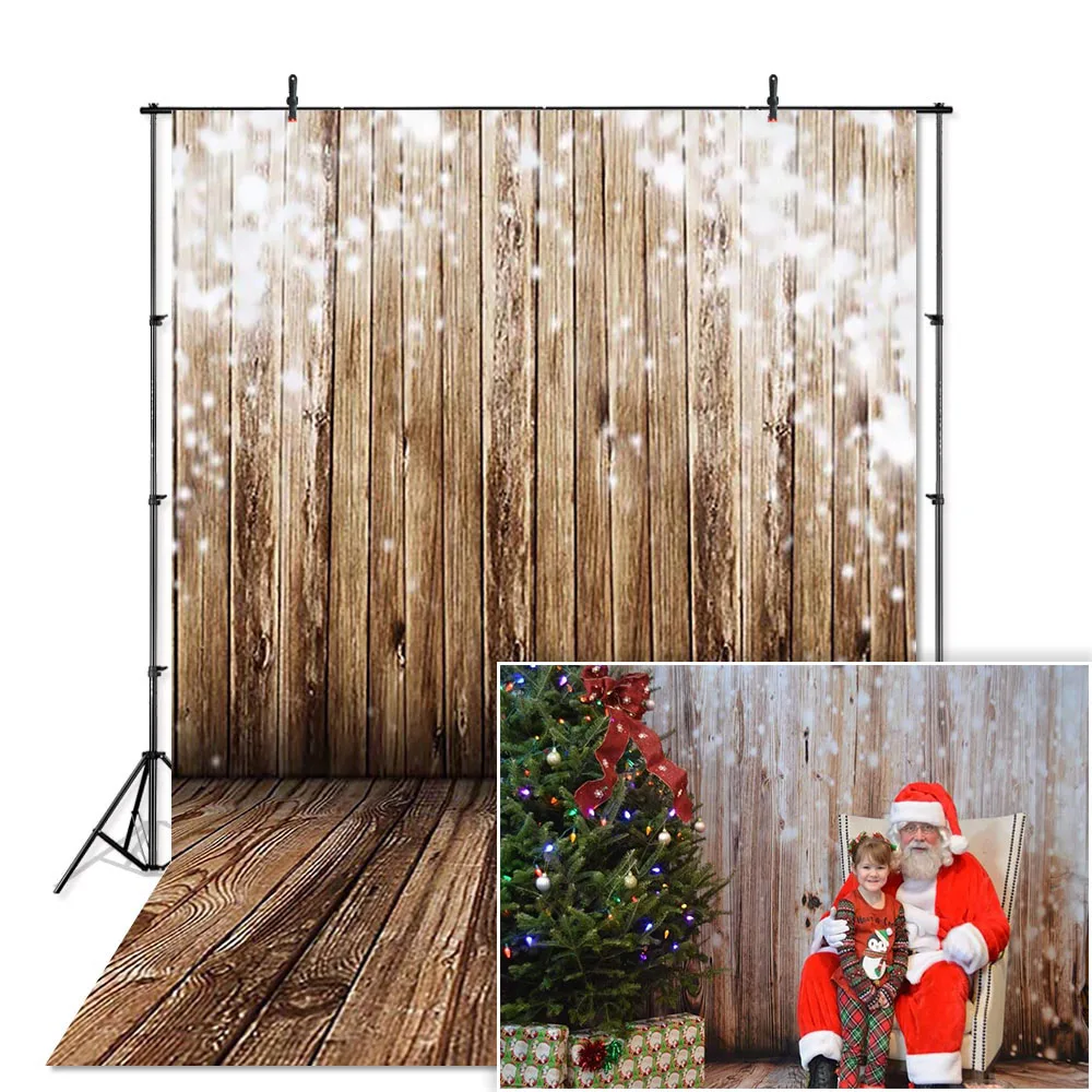 

Фон для фотосъемки с золотыми блестками деревянная стена Рождество Винтаж деревенский стиль ностальгия деревянный пол Портрет фон для фот...