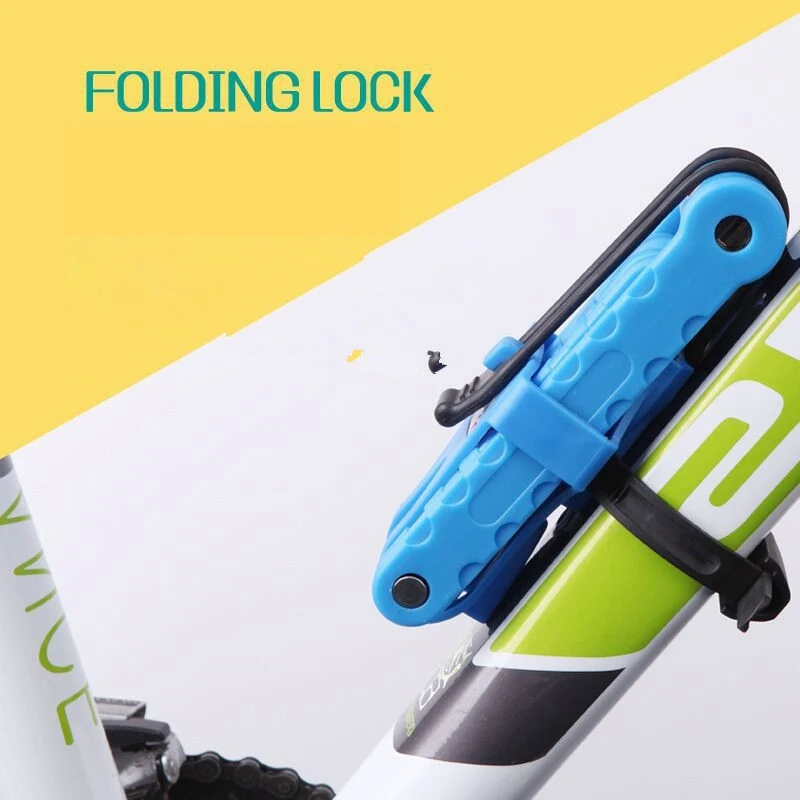 

Safety MTB Folding Bike Lock Professional Anti-theft Metal Foldable Bicycle Lock Keys Password Anti-cut