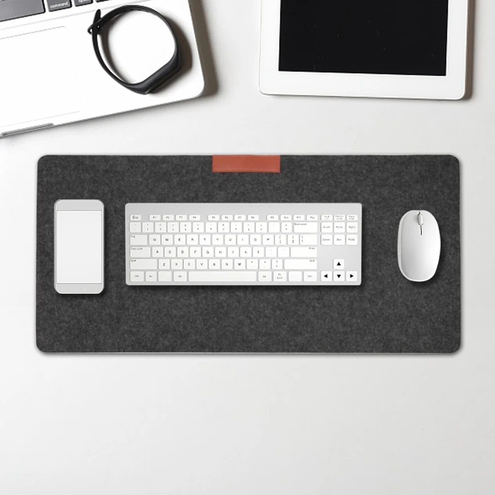 

Войлок 70x32 см нескользящий устойчивый к царапинам Настольный коврик для мыши для ноутбука Настольный компьютер коврик для мыши черный, темн...