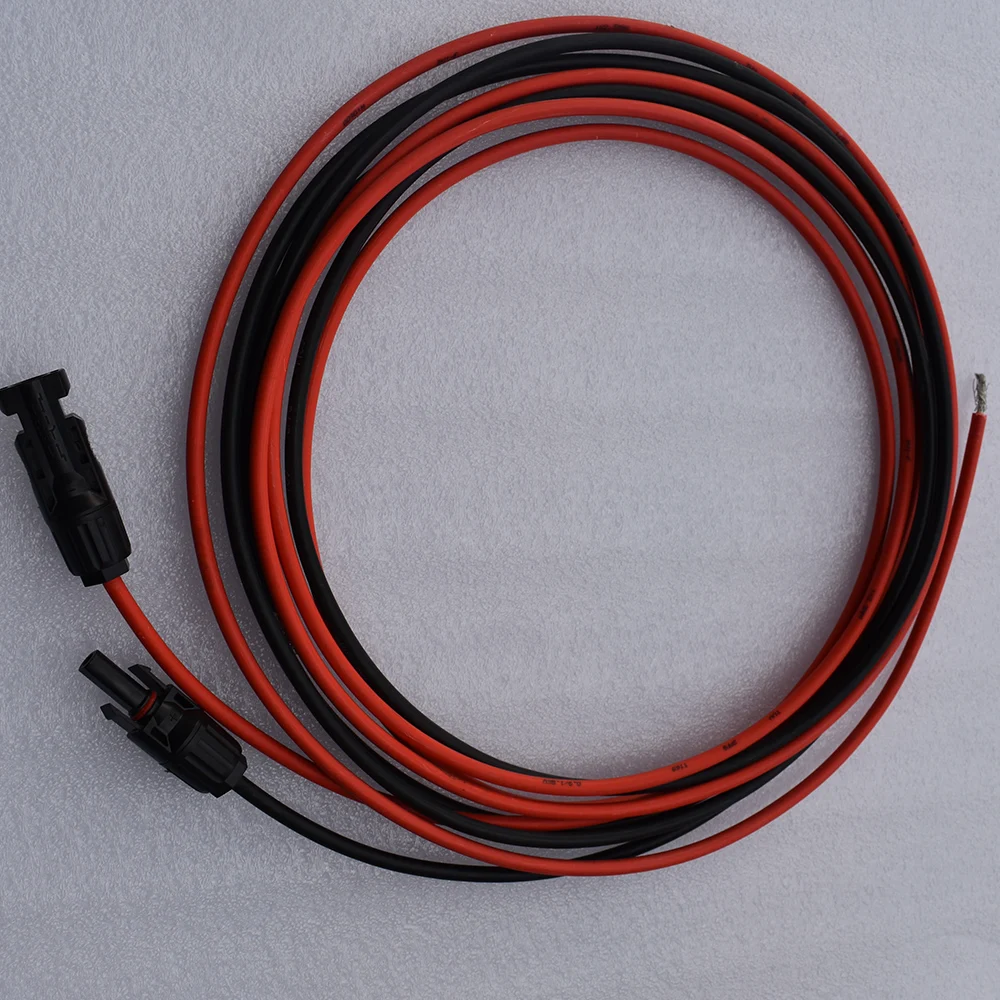 10AWG 1 пара гибких солнечных панелей соединительные удлинительные кабели с