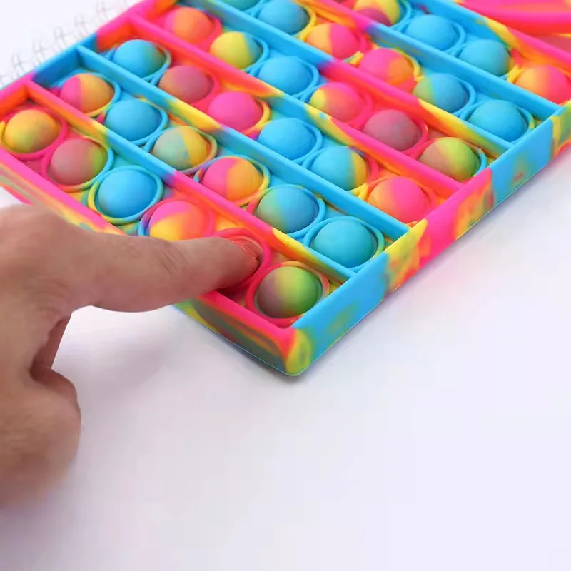 A5 Anti-rodent Pioneer Silicone Bubble Cover Squishy Notebook PUSH Bubble Cover Fidget Toys Stress Reliever SQUEEZE Sensory Toys enlarge