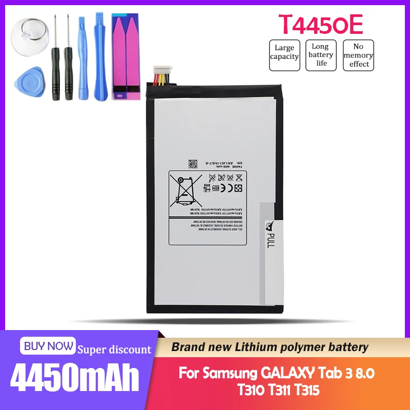 4450 мА/ч T4450E Замена Аккумулятор для планшета Samsung GALAXY Tab 3 8 0 T310 T311 T315 SM T3110 E0288 E0396 +