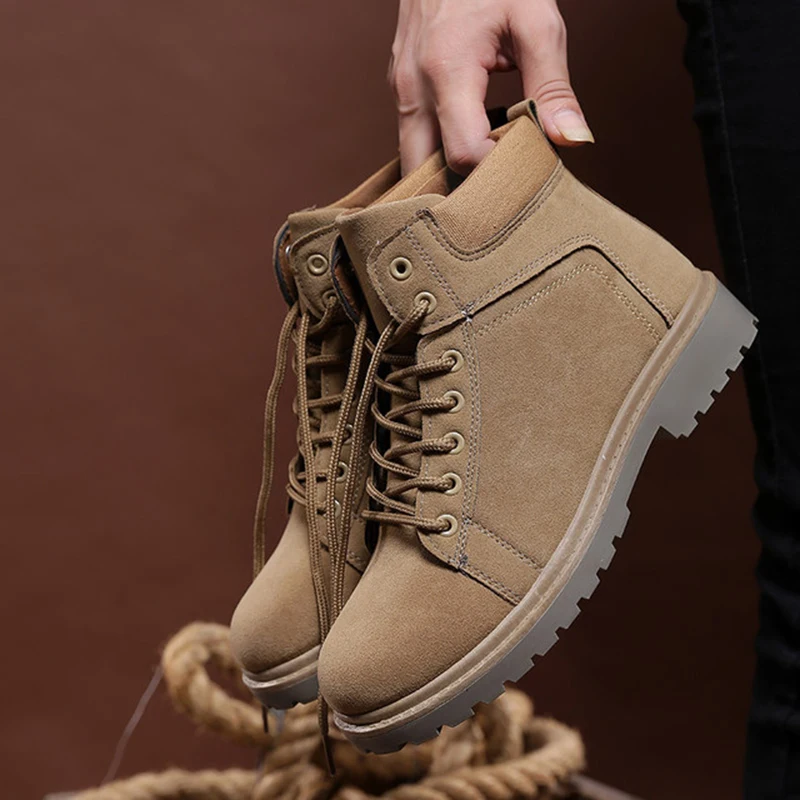 LASPERAL/мужские ботинки Зимние Британский тренд Мужские Ботинки Martin в стиле ретро