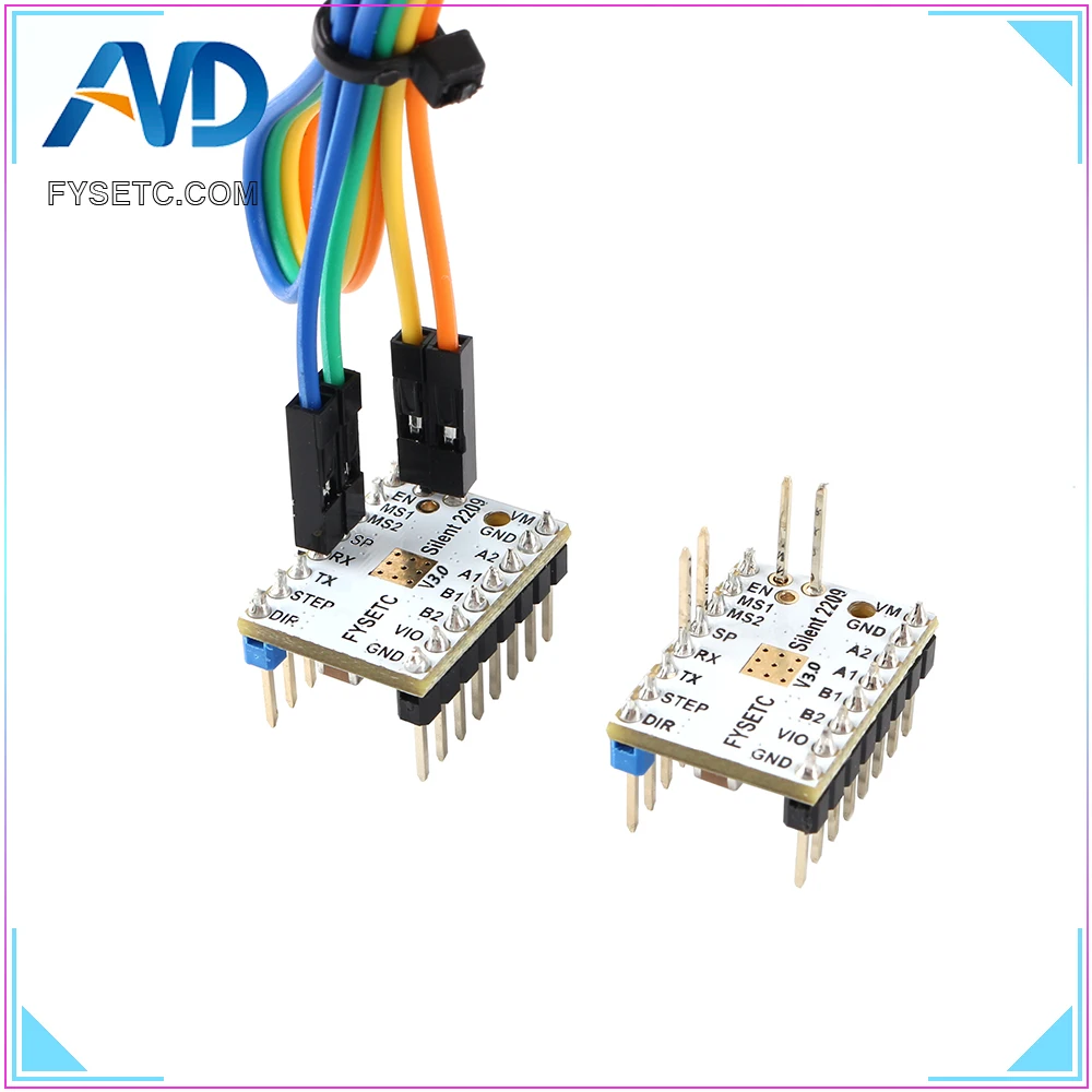 5 шт. TMC2209 v3.0 части 3D-принтера шаговый двигатель драйвер Stepsticks бесшумный драйвер 256 микрошаги ток 2.8A пик VS TMC2208