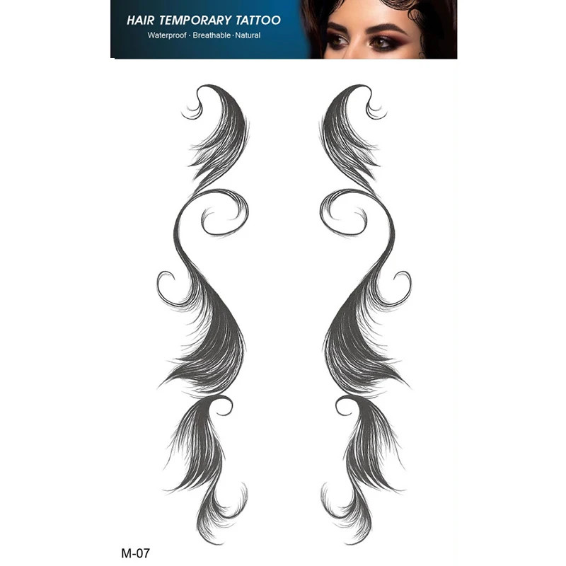 Hair Edge Tattoo Stickers Temporary Hair Template Makeup Tool Waterproof Lasting Makeup Tattoo Edges Curly Hair Stickers