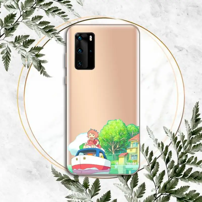 

Ponyo on the Cliff Phone Case Clear Transparent for huawei honor P 40 30 20 lite Pro 10 i 8 9 x p smart 2019