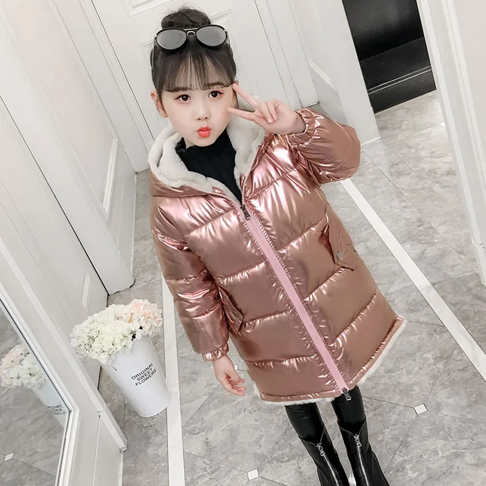 2019 на осень зиму теплая пуховая куртка с длинными рукавами для маленьких