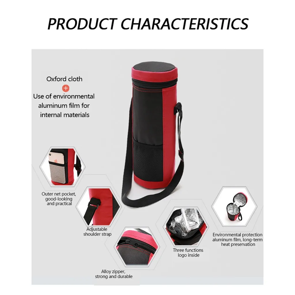 Сумка тоут из ткани Оксфорд и алюминиевой фольги для бутылки с водой|Мешки воды| |
