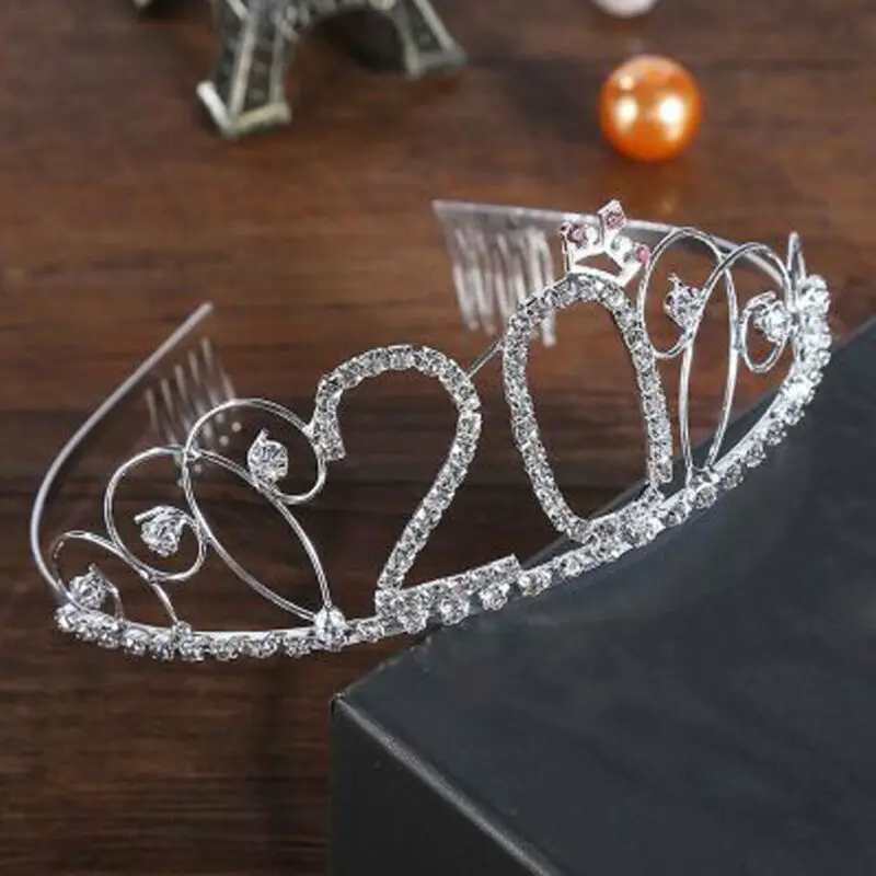 Шляпы Стразы для вечерние НКИ элегантные головные уборы с короной серебристые