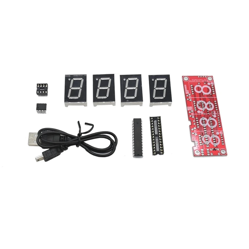 4 разрядный Ds1302 Led Дисплей Diy Смарт точные часы набор для самостоятельной сборки