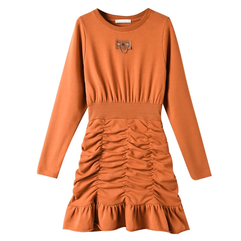 

Small Women's Dress Slim Age Reduction Skirt 2021 Spring New Korean Fashion Personalized Waist Dress