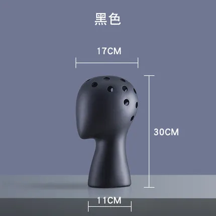 

Abstract Human Head Ceramic Vase Arts Flower Accessories Decoration Ornaments Modern Book Shop Window Head Model Cafe Decor