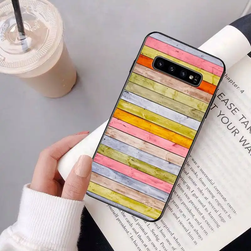 

Wood grain luxury brand case coque fundas for samsung galaxy S8 S9 S10e S20 PLUS J6 J600 cases cover