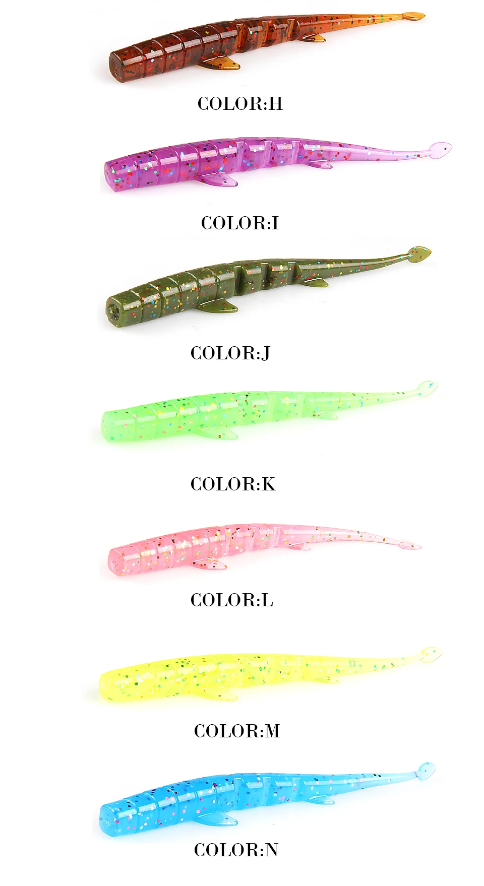 BEARKING UNAGI Slug Soft Lures 64mm 88mm Fishing Artificial Lures Silicone Bass Pike Minnow Swimbait Jigging Plastic Baits Worm