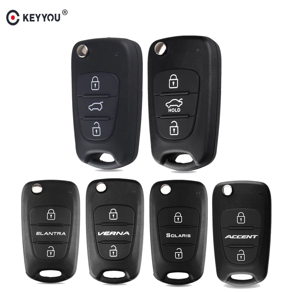 KEYYOU 10 шт. 3 BT флип-пульт для автомобильного ключа Hyundai I20 I30 IX35 I35 Accent Solaris Avante Elantra Verma