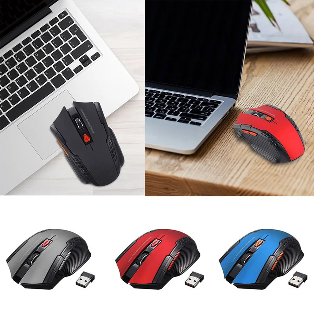 Игровая мышь беспроводная оптическая мышь 1600 dpi 2,4G эргономичная мышь геймер USB приемник Mause для ПК игровых ноутбуков