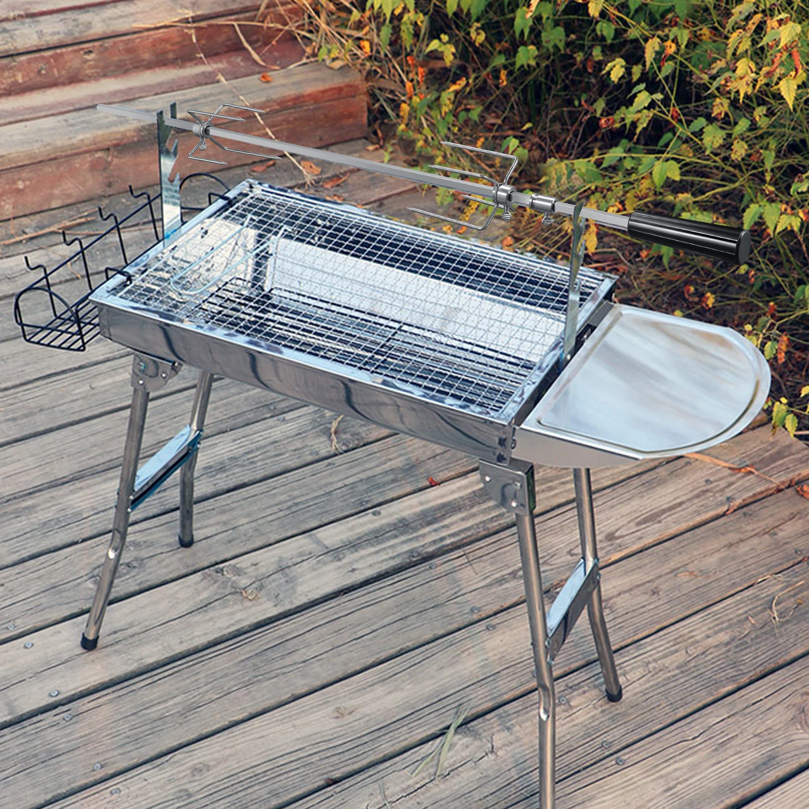 electric barbecue stainless steel barbecue set barbecue grill universal 107cm long grill rod for grilling camping barbecue tools free global shipping