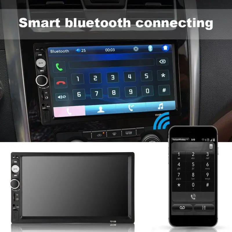 2 din Car Audio Stereo Radio 7010B Multimedia Player 7 inch HD MP5 Touch Screen Digital Display Bluetooth USB FM Autoradio | Автомобили и