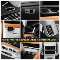rear trunk switch button glove box handle sequins cover trim fit for vw volkswagen atlas teramont 2021 2022 silver interior
