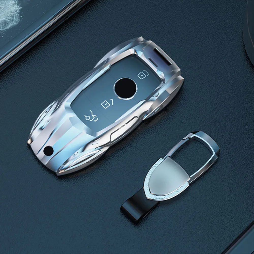 

For Mercedes-Benz E-Class C Zinc Alloy Car Key Cover Box A W211 W213 W176 W177 CLK E200 E260 E300 E320 W204 Keychain Style