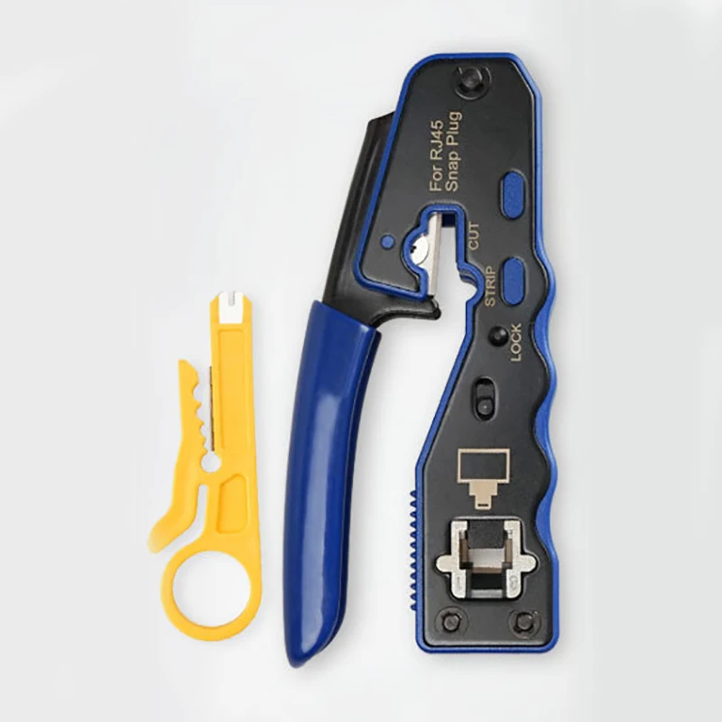 

RJ45 Cable Crimper Ethernet Hole Connector Crimping Tool Multi-Function Network Tool Cable Clamp Wire Stripper Set