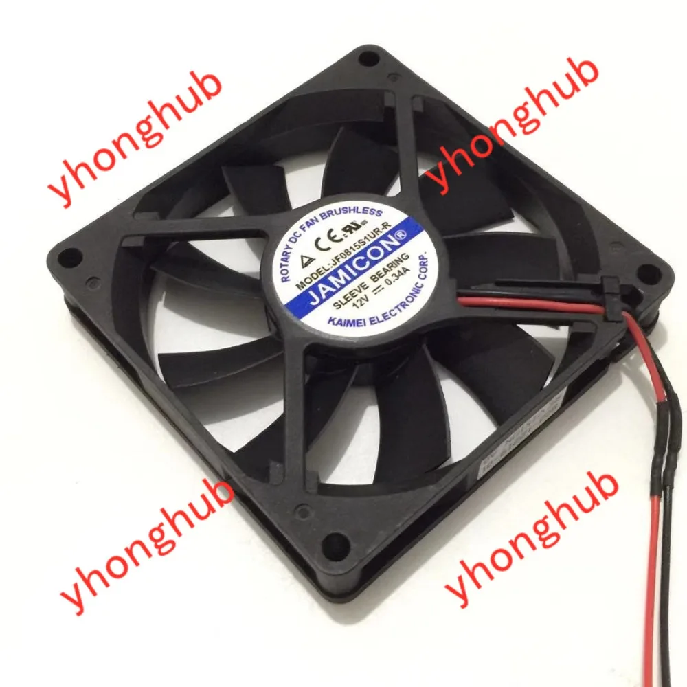 Emacro для Jamicon JF0815S1UR-R DC 12V 0.34A 80x80x15 мм 2-провод Сервер площади вентилятора