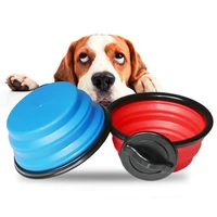 portable pet dog bowl collapsible silicone cat food water drinking cage cup hanger outdoor puppy food container feeder dish