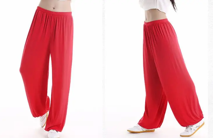 

Брюки Taijiquan Wushu летние унисекс из модала, свободные штаны для йоги в стиле боевых искусств, кунг-Тай Чи, цвет фиолетовый/зеленый/синий