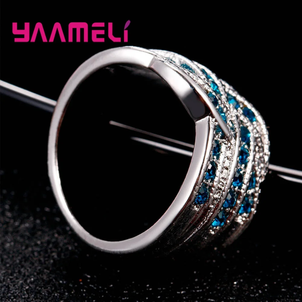 

Big Sale AAAA Cubic Zirconia Mirco Inlay Rings for Women Fashion 925 Sterling Silver Cross Knot Charms Jewelry Free Shipping