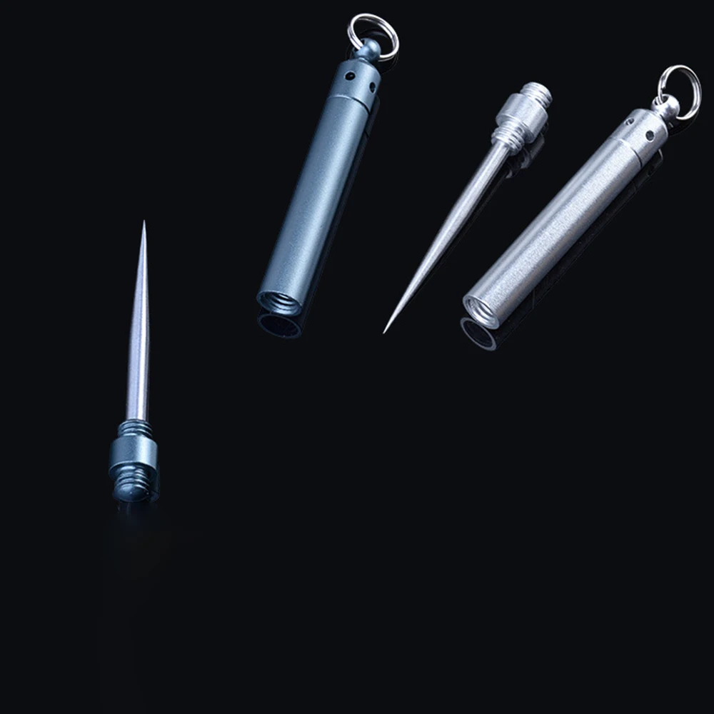 

1pc Outdoor Portable Stainless Steel Fruit Toothpick Bottle Fruit Fork Camping Tool Aluminum Toothpick Reusable Food Picks