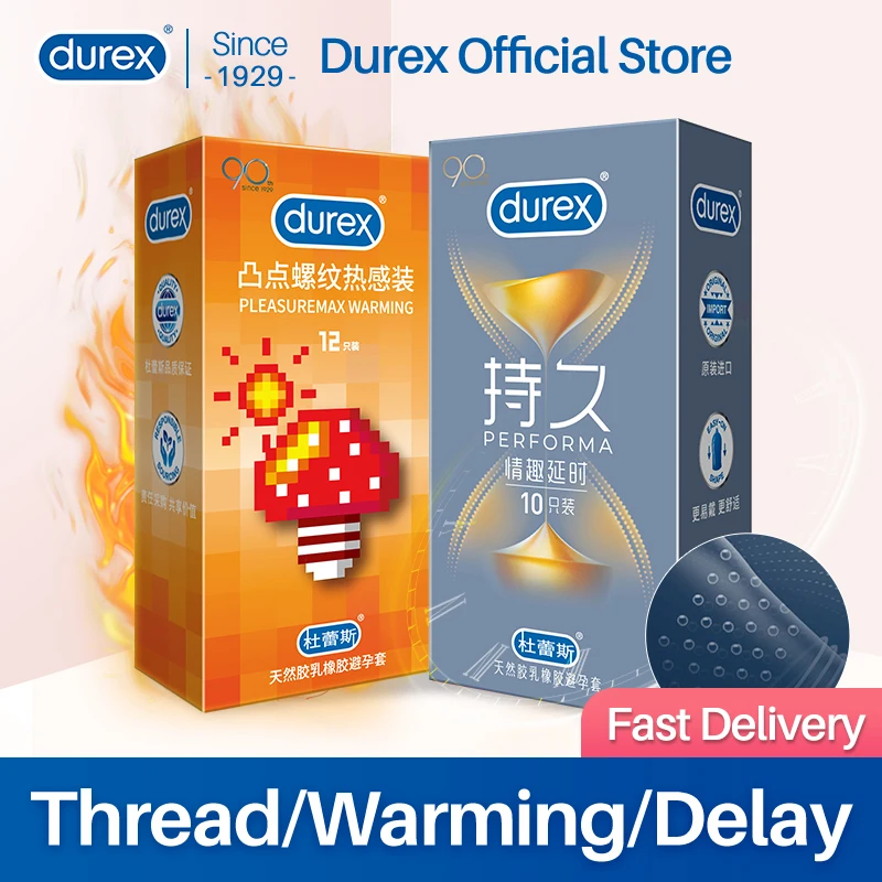 

Durex Condoms Safe Delay Climax Ribbed Dotted Condom Long Lasting Climax-control Natural Rubber Latex Penis Sleeve Sex For Men