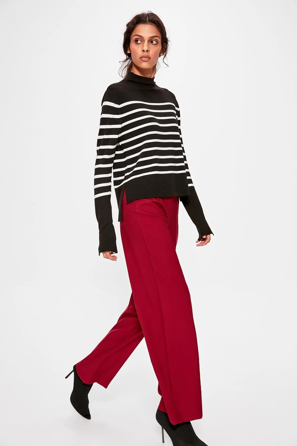 Trendyol бордовые базовые брюки TWOAW20PL0194|Брюки| |