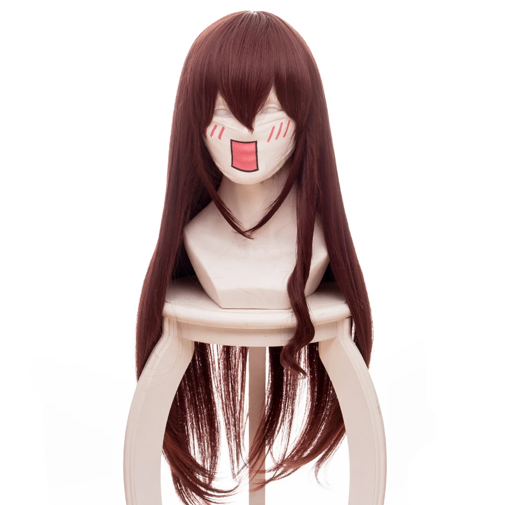 80 см Steins Gate Makise Kurisu Косплэй парик парики для вечеринок на Хэллоуин взрослых Для