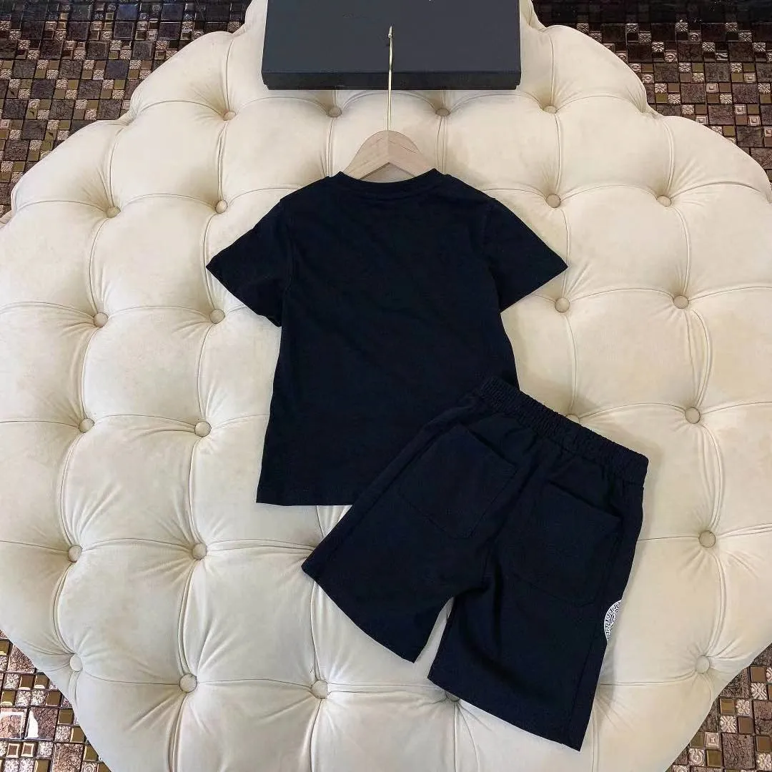 

High-end children's clothing boys summer 2021 new handsome children's cotton short-sleeved foreign-style baby summer suit