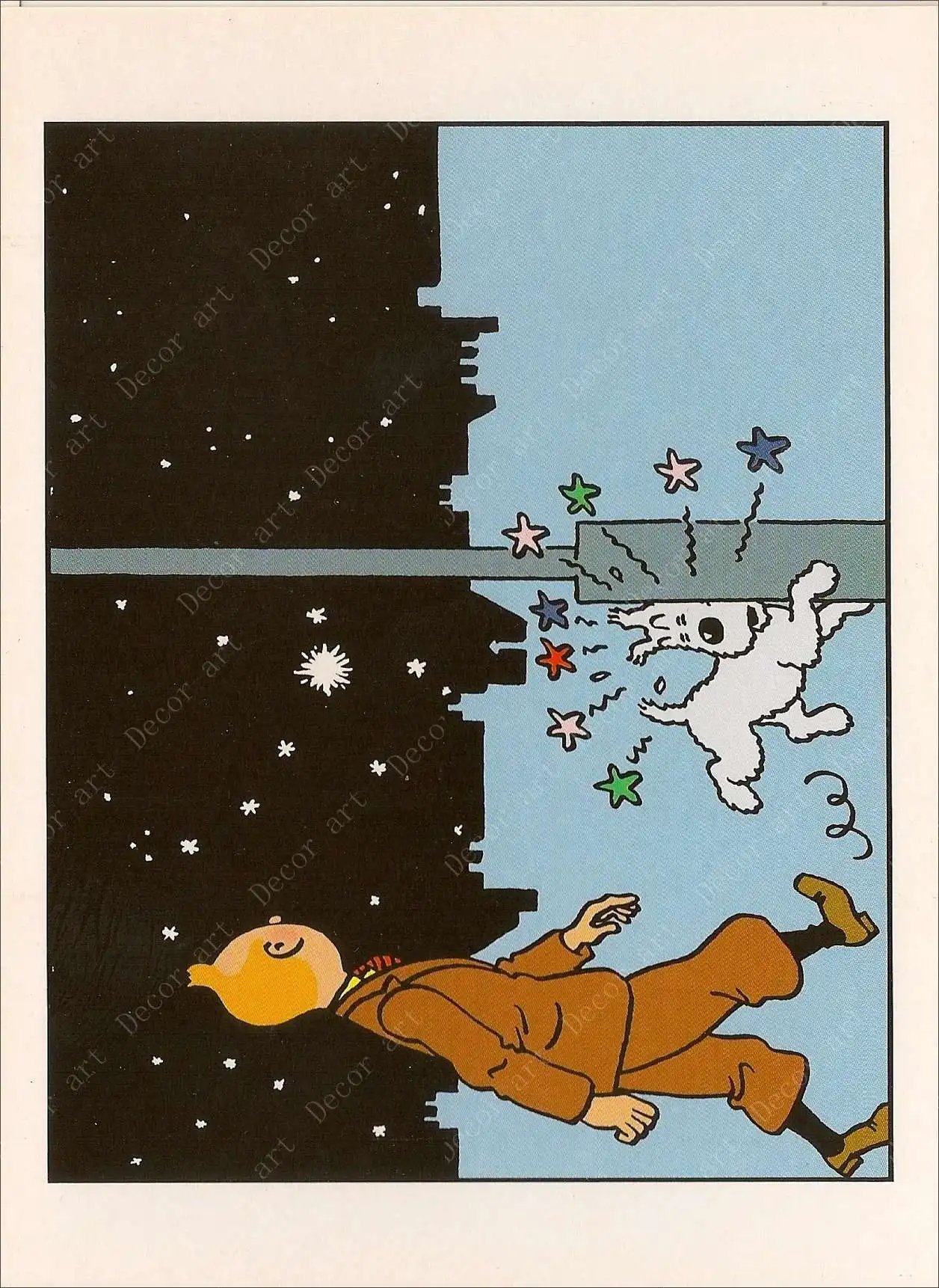 Винтажные Приключения TinTin постер звезды Открытка классический холст картины
