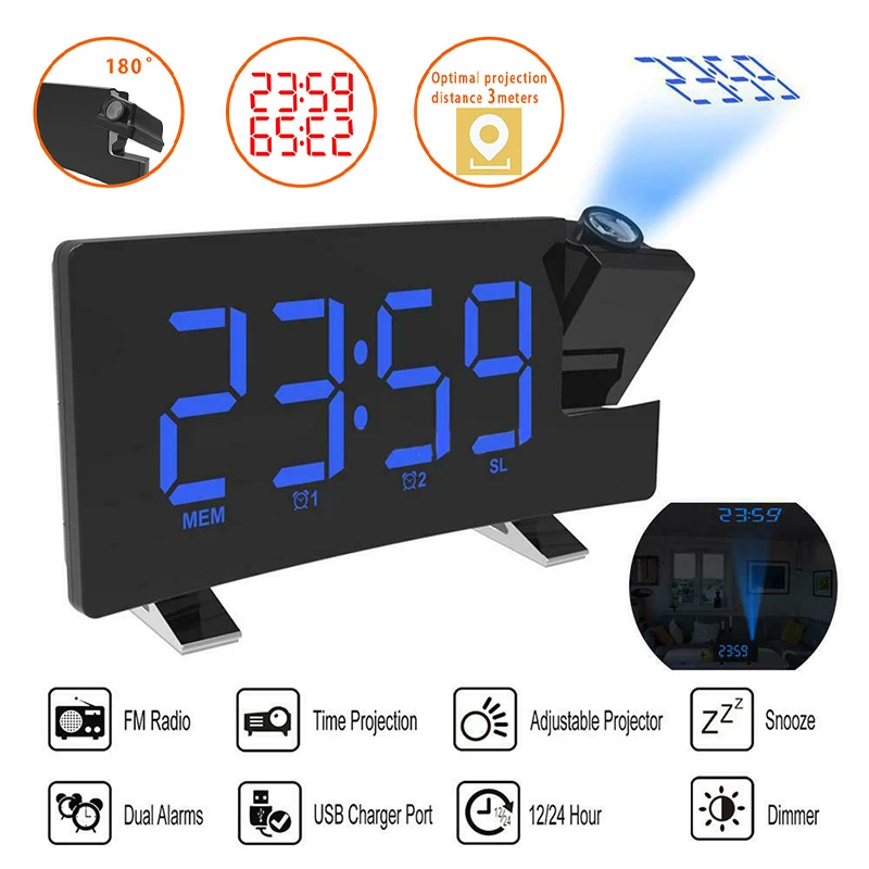 7.1'' Display Blue Led Digital Wall 120 Degree Projection Al