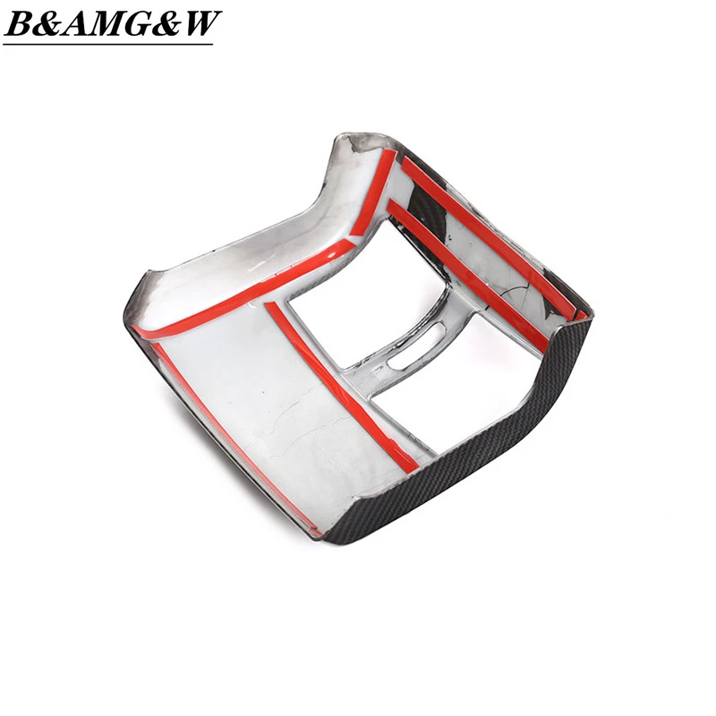 

Carbon Fiber Color Rear Armrest Air Conditioning Vent Frame Decoration Cover Trim ABS For Mercedes Benz E Class W212 2012-2015
