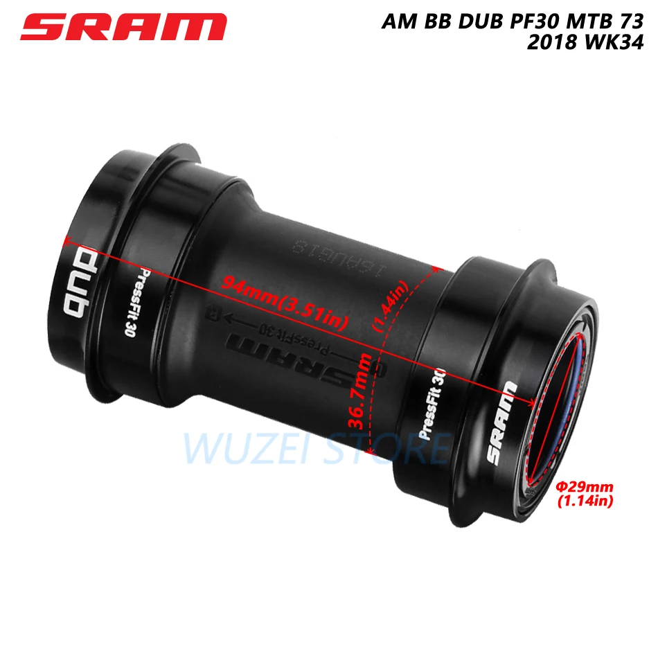 SRAM Нижний Кронштейн подшипника BSA AM BB DUB BB30 PF30 Кронштейн английский 68/73 PRESSFIT92 горный велосипед центральная ось Movemnt