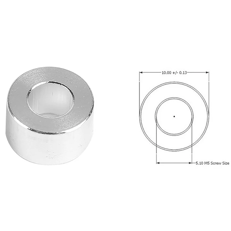 

Aluminum Column Flat Gasket Bushing 6Mm Aluminum Bushing Aluminum Barrier 3D Printer Accessories For Openbuilds
