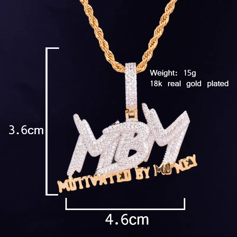 Iced Out Letter Combination Necklaces &amp Pendant Charm Gold Color Bling Cubic Zircon Men's Hip hop Necklace Rock Jewelry | Украшения