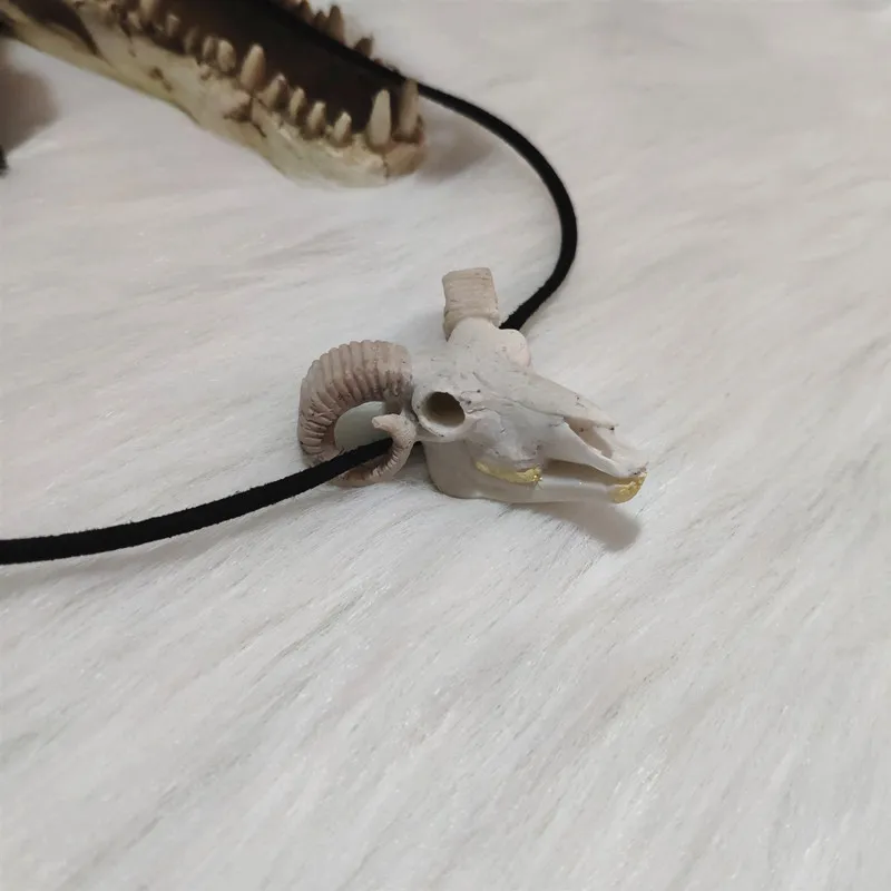 Bighorn Ram кулон с черепом ожерелье горный ювелирное изделие в форме овечки из смолы