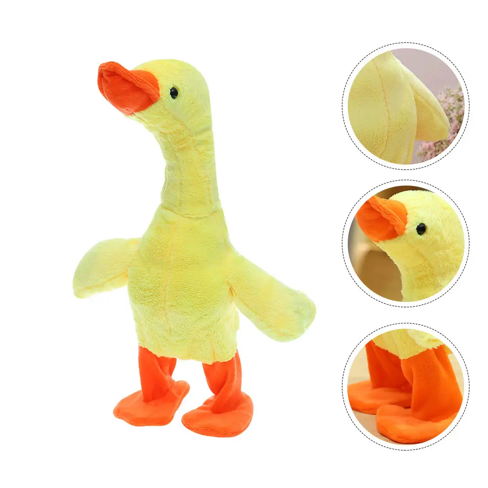 

1Pc Talking Duck Toy Funny Practical Talking Duck Plush Toy Repeating Duck Toy for Store Shop