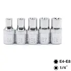 Набор звездообразных головок 14 дюйма, 5 шт., звездообразные головки E4,E5, E6,E7, E8