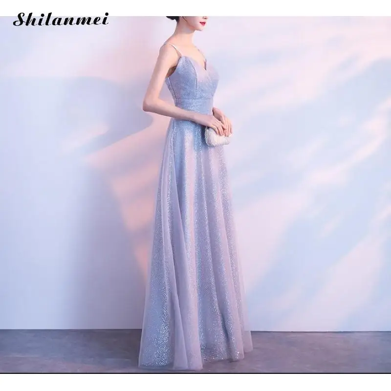 

Spaghetti Strap Evening Party Dress Women Luxury High Waist Floor-Length Dress Sexy Sequin A-Line Long Robe 3xl Plus Size